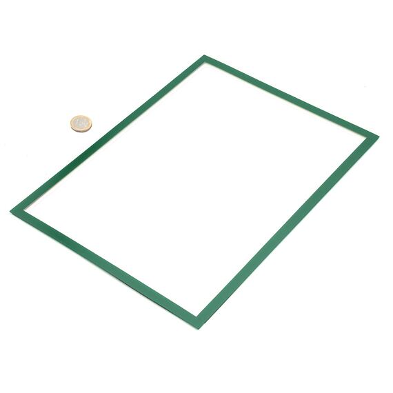 Magnetický rámček na papier A4 - zelený, s výrezom na písanie
